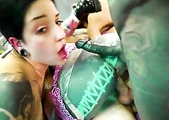 Wild Inked Fuckfest with double penetration, Prolapse