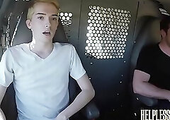 Young man picked up and disciplined with hard cock