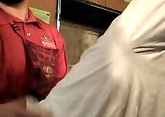 Manager at papa johns fucks applicant in store