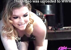 Ella Nova Lures Nervous Creep Sam Solo To Her Dungeon For Coarse Edging Play