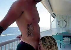 Big tittied wife sucking and fucking her way to orgasm