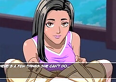 Harem-themed animated porn game adventure in paradise