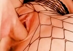 Screwing throughout hose. Doggy style. Cum on melons. Amour Elite