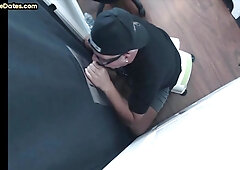 Amateur gloryhole gaydaddy sucks dick with greedy mouth
