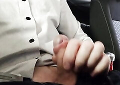 Masturbation in indoor parking with Large load