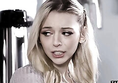 Man cheated on his teen girlfriend Lily Larimar to have freaky sex and this babe wanted to be that hotty for him so they had sex in the coffeeshop whe