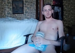 Wet diaper action with golden showers and cum explosion