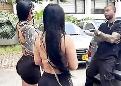 Trio with 2 breasty Colombian chicks I meet on the street - Alejandra Palacios & Sthefycupcake
