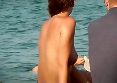 Big Natural Tits Beach Topless Video