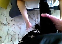 Bunny founds her sissy faggot spouse expecting with a massive plug up his butt. That babe gently removes it and begins banging him with her large ebon