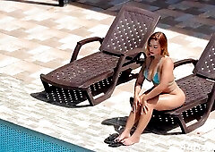 I can't make no doubt of it, my stepson is masturbating whilst I sunbathe.