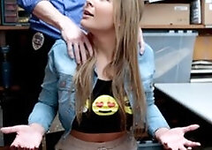 Eye catching beautiful sexy shop lifter chick Blair Williams gets a hard in exchange of a settlement from an LP officer after she gets caught trying t