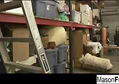 Mason is interrupted from her shoot to take the load