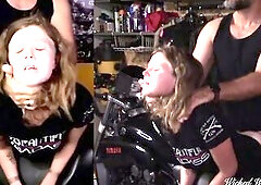 Please cum in my butt Biker Honey Lets Me Screw Her Consummate Booty Bent Over My Motorcycle (Free)