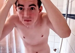 Gay shower, pretty boy, big ass