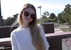 Nadya Nabakova puts her pussy on display at the golf course