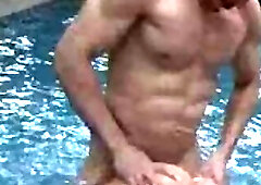 hot asians pool fuck