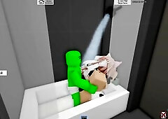 Verdão macetando femboy (ASTOLFO) no banheiro do brookheaven (roblox games plays) sexo homo