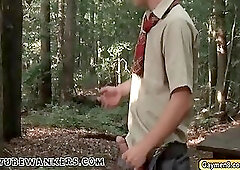 Scouts in the woods suck and fuck and jerk off cumshot
