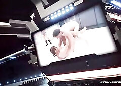 Massive tits Alura Jenson kicks balls and dominates in in nature's garb wrestling match