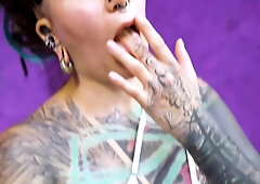 Coarse FMM Anal Pound for Tattooed Teen - Double Creampie