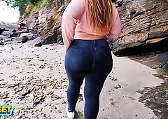 The gorgeous, curvy Ouset has sex in the woods with her spouse's ally