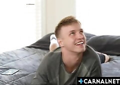 Jay Stryker rimming licking and lubing down Noah WHites ass
