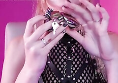 I sit in front of u and take control. I place a solid metallic chastity cage on u and make the rules clear. Your climax is denied. Your sperm have to 