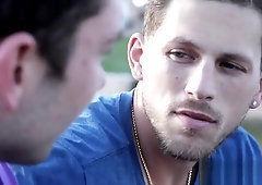 Barebacked and ass licked guy jerks off