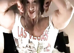 Female body-builder with greatly yummy biggest love button!