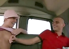 Sexy straight hunk tricked into gay oral