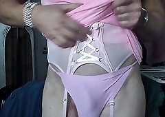 Pink dress bulge 2