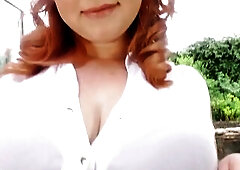 Curvy Redhead mother I'd like to fuck With Biggest Natural Breasts Plays With Her Plump Vagina