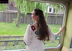 Laura Quests Public Nudity Fuck in Car