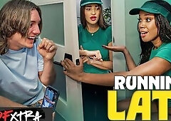 Slutty BF Bangs August Skye’s Thick Booty In advance of Work Rush - DFxtra