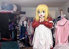Kigurumi Layered Breathplay Cosplay Holographic Pvc Plastic Dress
