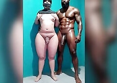 Bibifemboy couldn't handle the large Ebony stud's giant weenie.