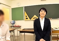 Elegant Asian babe gets pumped full of cock in the classroom