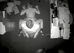 Night vision office bareback sextape