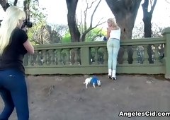 Angeles Cid in Photoshoot at the Park - AngelesCid