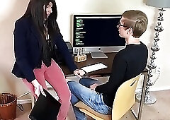 Shemale Porn Video Curvy TS Pounds And Creampies A Twink