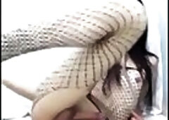 Luna wearing fishnets