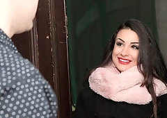 Lusty Latina model Susy Gala penetrated in the sideways pose