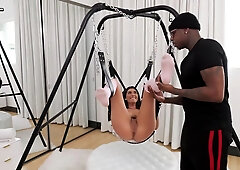 Bbc Leaves Aubry Babcock Filled And Dripping On Sex Swing