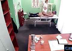 CZECH XXX - Nurses Warm Soaked Twat Solves Patients Schlong Problem