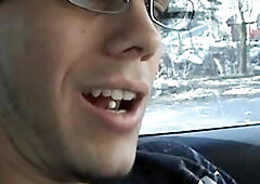 Sexy cute girlfriend gets her bare pussy fingered by her boyfriend and after he finger fucks her she bends over and sucks the guy's huge boner ha