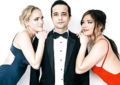 Riley Jean and Scarlett Alexis's blowjob scene by TeamSkeet Features