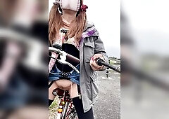 I walk not fast on the bank, ride the wind and begin running another time. As a cross-dresser, I took a walk along the idyllic bank and occasionally s