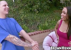 Big tits sexy babe Alix Amillion deepthroats big fat cock by the pool before riding it reverse cowgirl and getting pounded hard doggystyle.