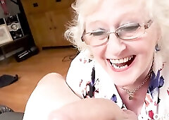 OldNanny - Slutty Granny In Glasses Gives Oral sex And Gets Banged Hard By Hot Dude